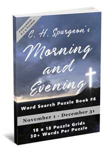 C.H. Spurgeon’s Morning and Evening Word Search Puzzle Book #6 (6 x 9): November 1st to December 31st